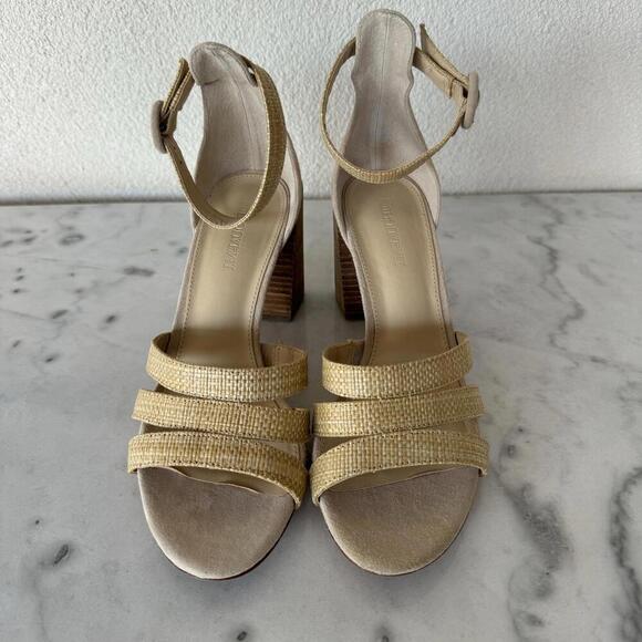 J.McLaughlin Natural Block Heeled Sandals Size 8.5 - Picture 4 of 8